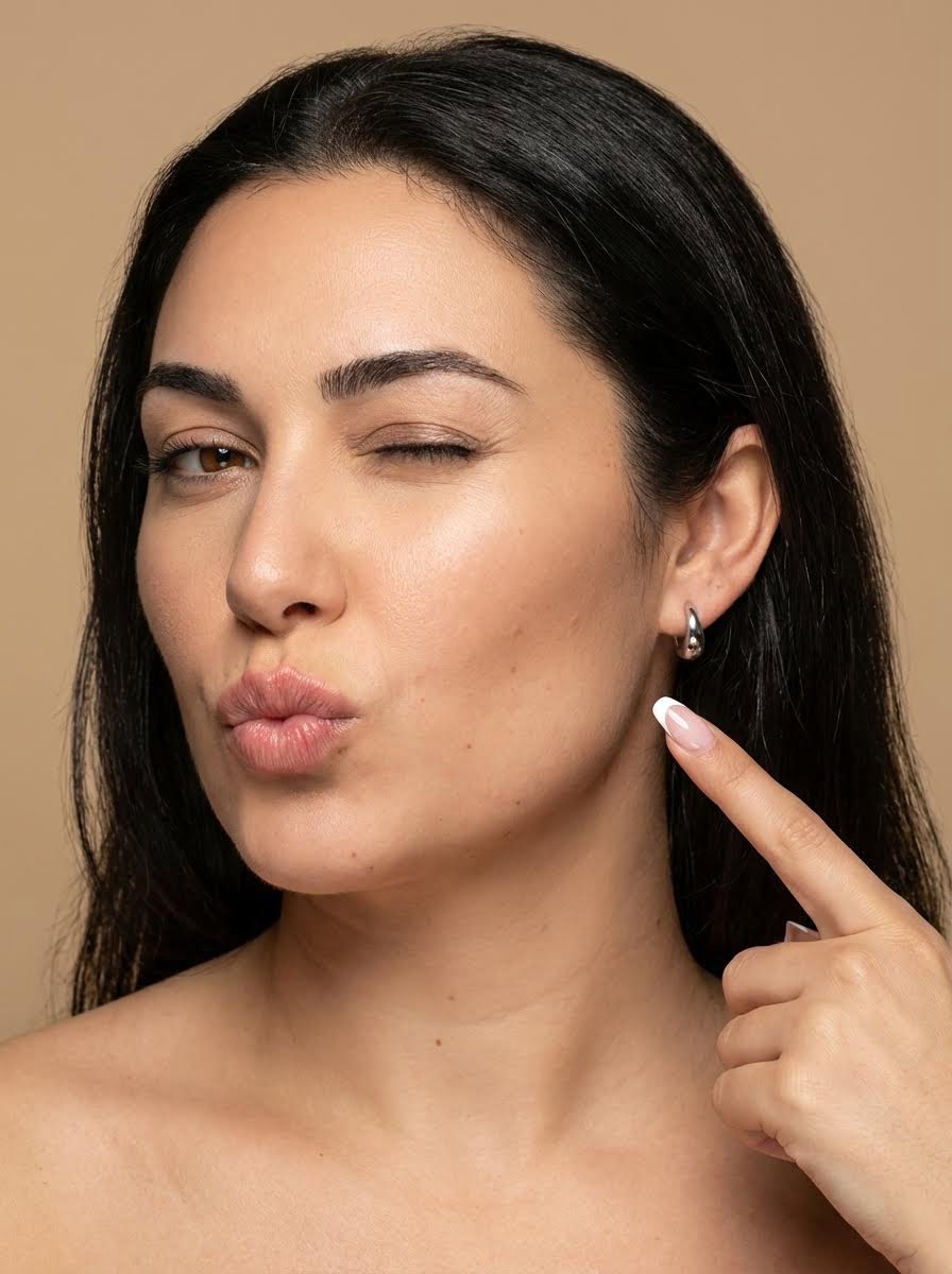 Pendiente aro REGORDETE (plateado) - Imagen 3