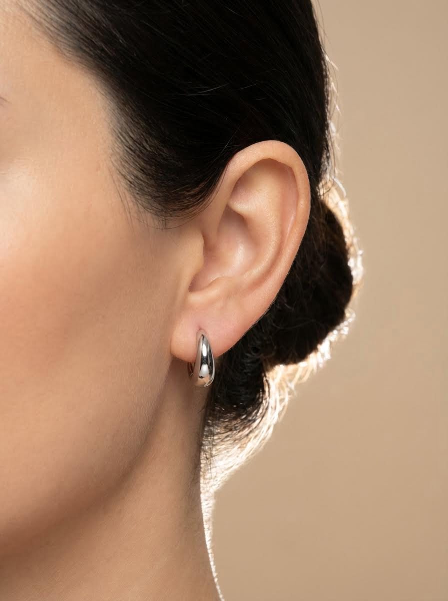 Pendiente aro REGORDETE (plateado)