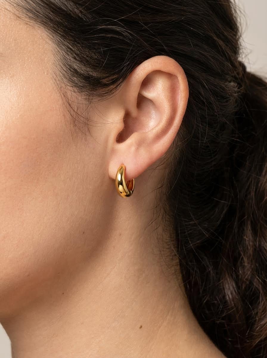 Pendiente aro REGORDETE (dorado)