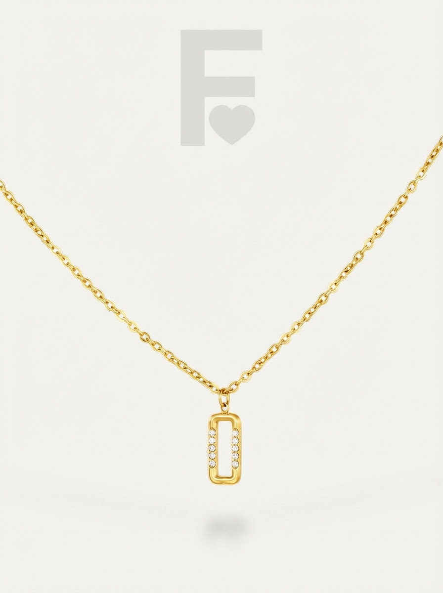 Collar Umbral de Luz: diseño minimalista con circonitas AAA, simbolizando esperanza