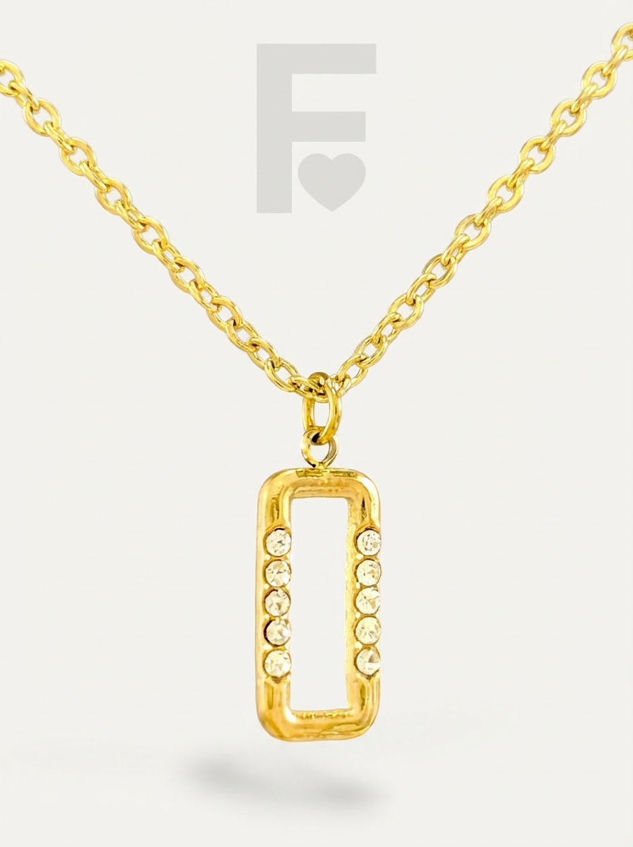 Detalle collar circonitas luz FLORYNATA, circonitas AAA, acero quirúrgico 316L, colgante Umbral de Luz, detalle joya