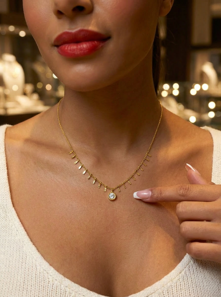 Collar Picos de glamour (dorado)