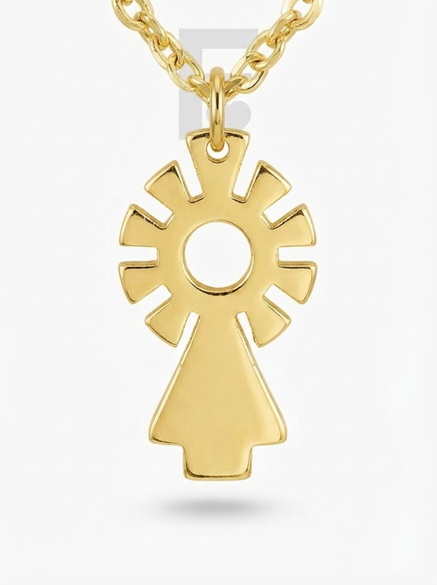 collar Virgen del Pilar (dorado) - Imagen 4