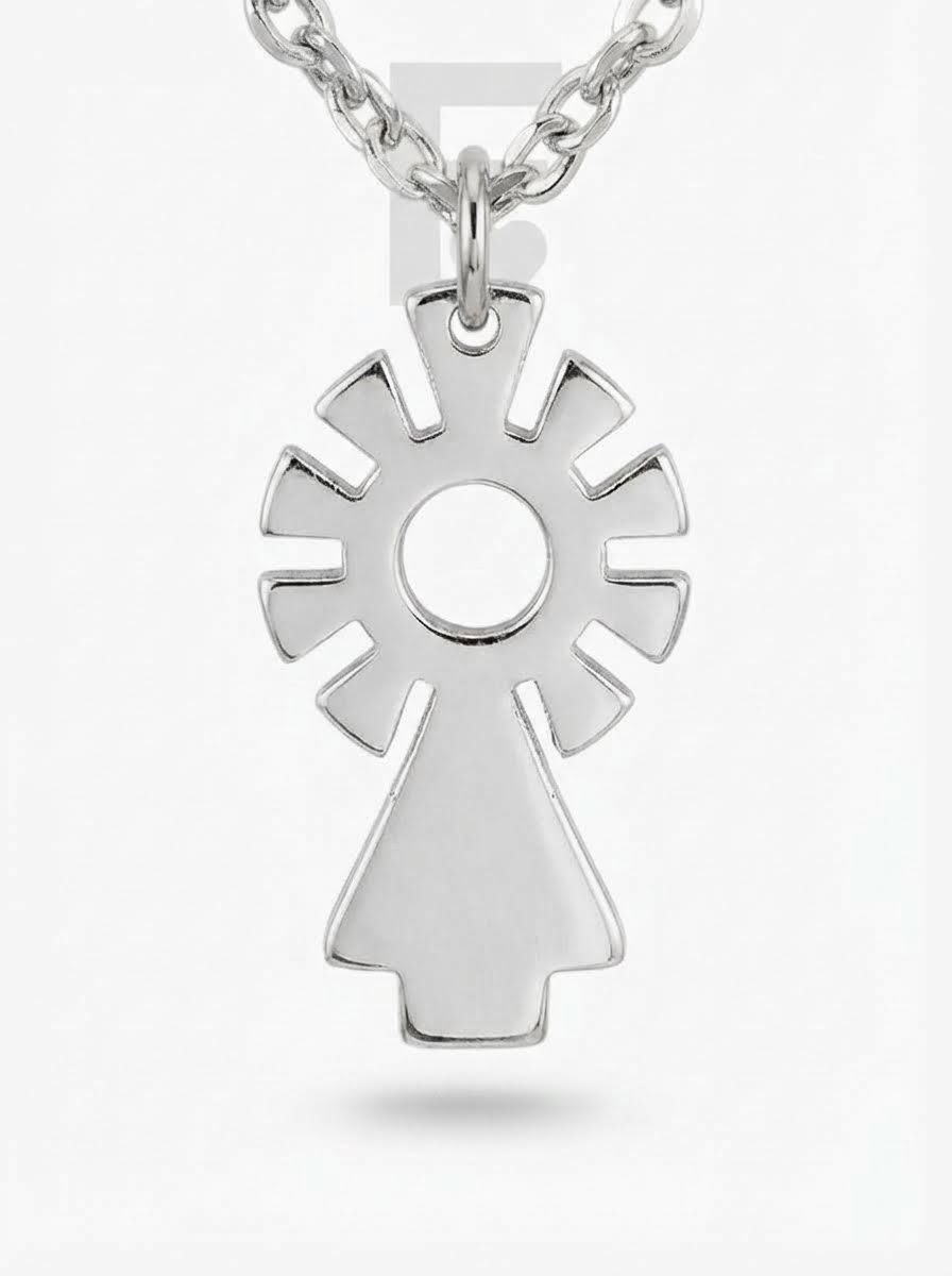 Collar Virgen del Pilar (plateado) - Imagen 4